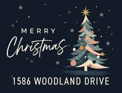 Merry Christmas Colorful Tree Custom Yardsy Sign yard sign