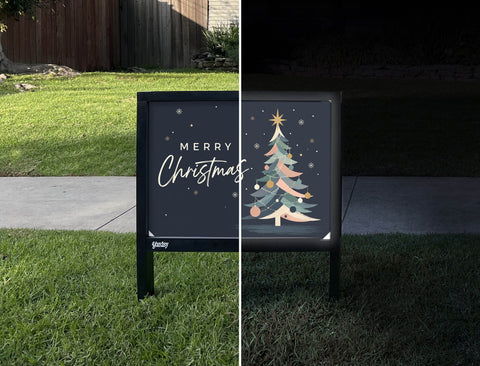 Merry Christmas Colorful Tree Yardsy Sign yard sign