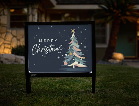 Merry Christmas Colorful Tree Yardsy Sign yard sign