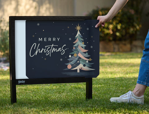 Merry Christmas Colorful Tree Yardsy Sign yard sign