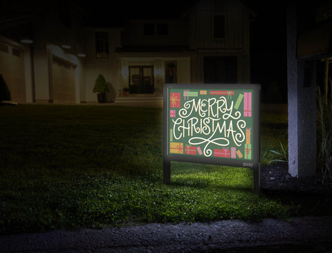 Merry Christmas Yard Sign Mailbox