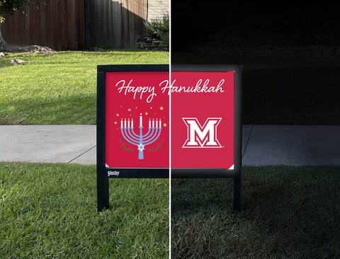 Miami Happy Hanukkah Yardsy Sign yard sign