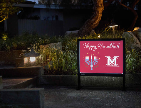Miami Happy Hanukkah Yardsy Sign yard sign