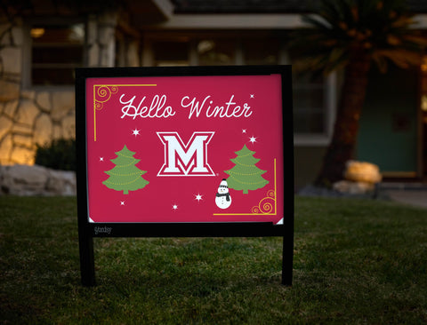 Miami Hello Winter Yardsy Sign yard sign