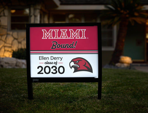 Miami of Ohio College Bound Custom Yardsy Sign yard sign