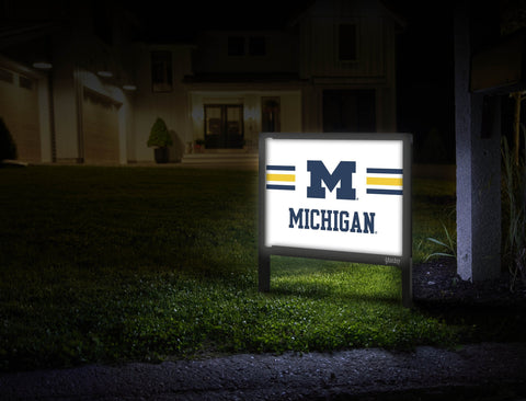 Michigan Blue M White Yardsy Sign