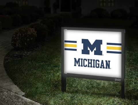 Michigan Blue M White Yardsy Sign