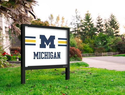 Michigan Blue M White Yardsy Sign