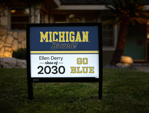 Michigan College Bound Custom Yardsy Sign yard sign