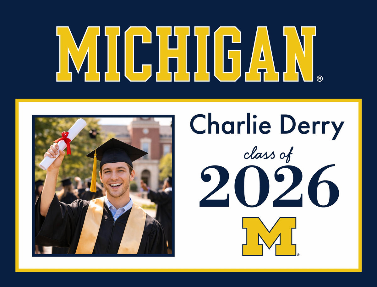 Michigan Graduate Custom Yardsy Sign