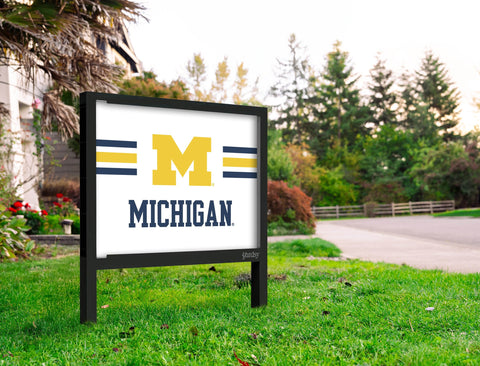 Michigan Maize M White Yardsy Sign
