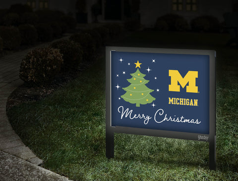 Michigan Merry Christmas Yardsy Sign Walkway