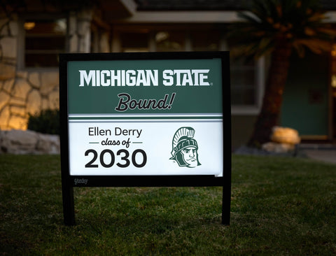 Michigan State College Bound Custom Yardsy Sign yard sign