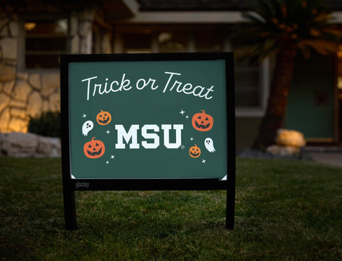 Michigan State Halloween Trick Or Treat Yardsy Sign yard sign