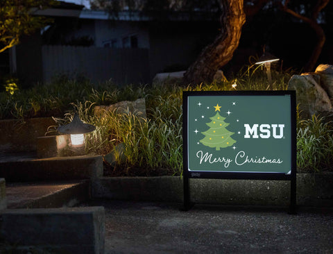 Michigan State Merry Christmas Yardsy Sign yard sign