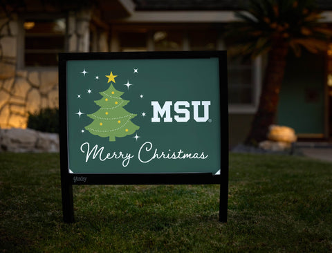 Michigan State Merry Christmas Yardsy Sign yard sign