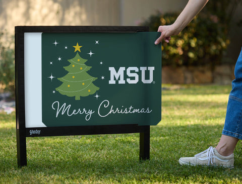 Michigan State Merry Christmas Yardsy Sign yard sign