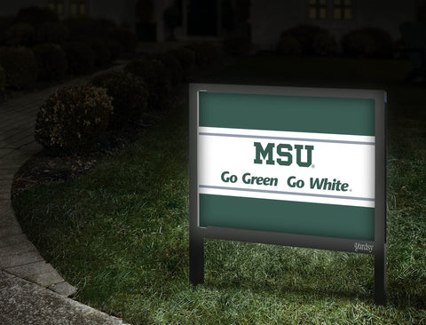 Michigan State Msu Go Green Go White Green Yardsy Sign Walkway