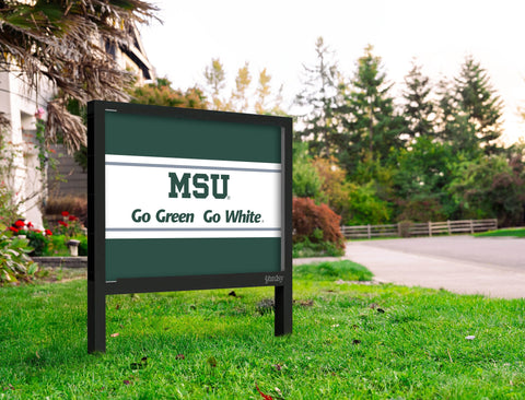 Michigan State Msu Go Green Go White Green Yardsy Sign Yard