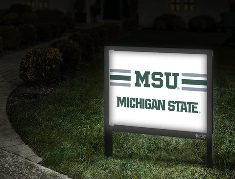 Michigan State Msu Stripes White Yardsy Sign Walkway