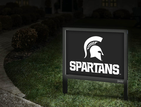 Michigan State Spartans Black Yardsy Sign