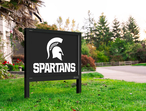 Michigan State Spartans Black Yardsy Sign