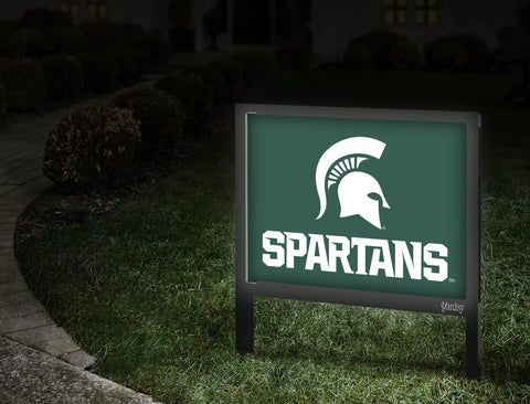 Michigan State Primary Spartans Wordmark Green Walkway