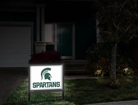 Michigan State Spartans White Yardsy Sign