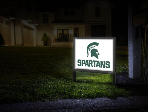 Michigan State Spartans White Yardsy Sign