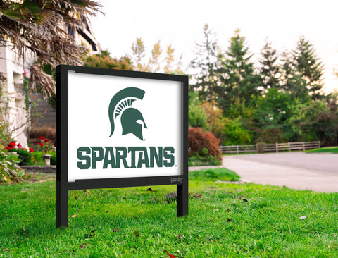 Michigan State Spartans White Yardsy Sign