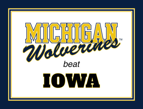 Michigan V Iowa Yardsy Sign yard sign