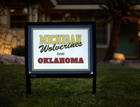 Michigan V Oklahoma Yardsy Sign yard sign