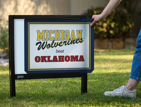 Michigan V Oklahoma Yardsy Sign yard sign