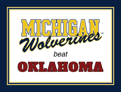 Michigan V Oklahoma Yardsy Sign yard sign