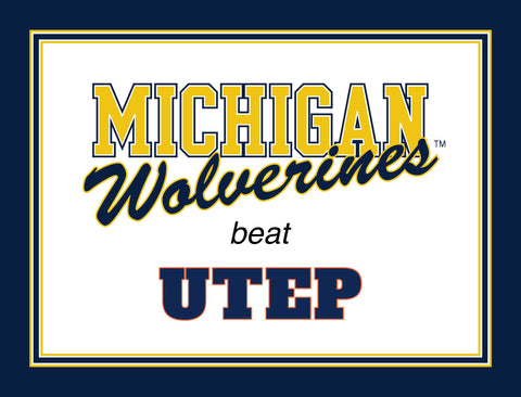 Michigan V Utep Yardsy Sign yard sign