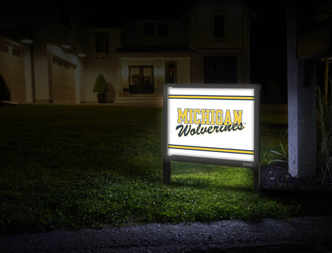Michigan Wolverines White Yardsy Sign