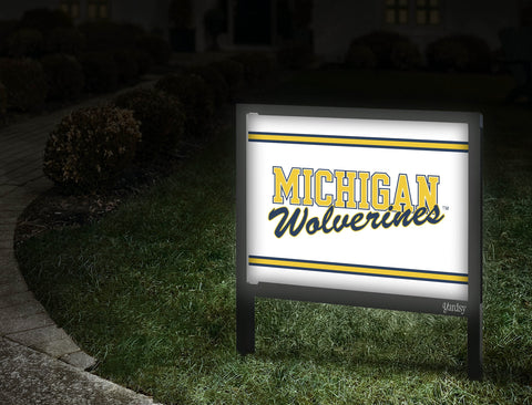 Michigan Wolverines White Yardsy Sign