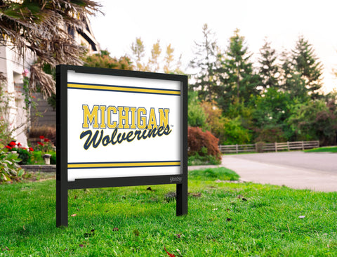 Michigan Wolverines White Yardsy Sign