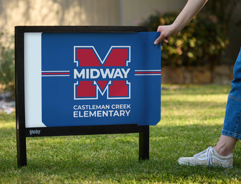 Midway Castleman Creek Elementary Yardsy Sign yard sign