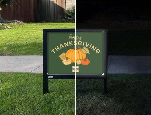Midway District Happy Thanksgiving Yardsy Sign yard sign