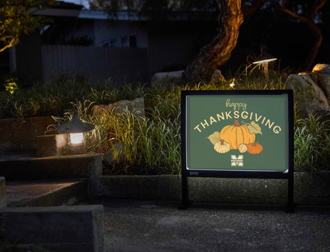 Midway District Happy Thanksgiving Yardsy Sign yard sign