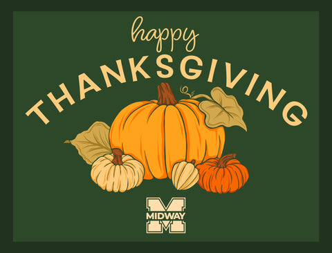 Midway District Happy Thanksgiving Yardsy Sign yard sign