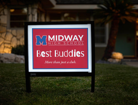Midway High School Best Buddies Yardsy Sign yard sign