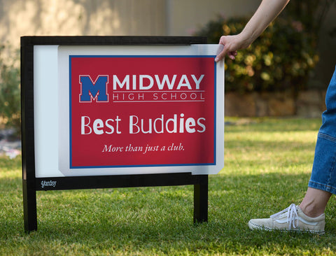 Midway High School Best Buddies Yardsy Sign yard sign