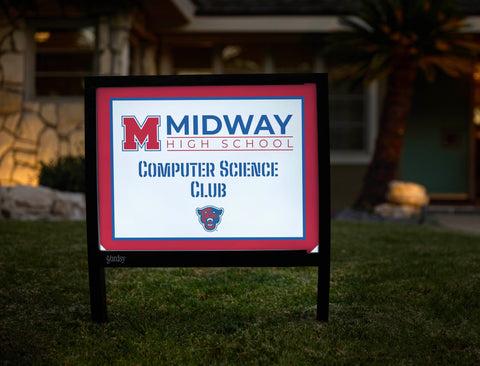Midway High School Computer Science Club Yardsy Sign yard sign