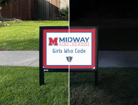 Midway High School Girls Who Code Yardsy Sign yard sign