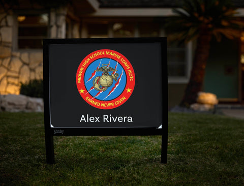 Midway High School Mcjrotc Custom Yardsy Sign yard sign