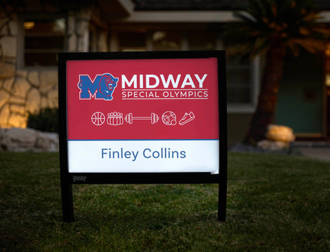 Midway High School Special Olympics Custom Yardsy Sign yard sign