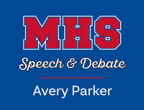 Midway High School Speech & Debate Custom Yardsy Sign yard sign