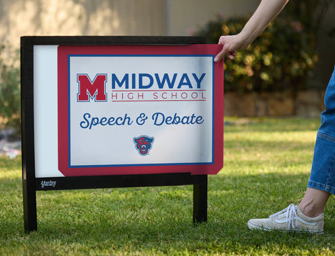 Midway High School Speech & Debate Yardsy Sign yard sign